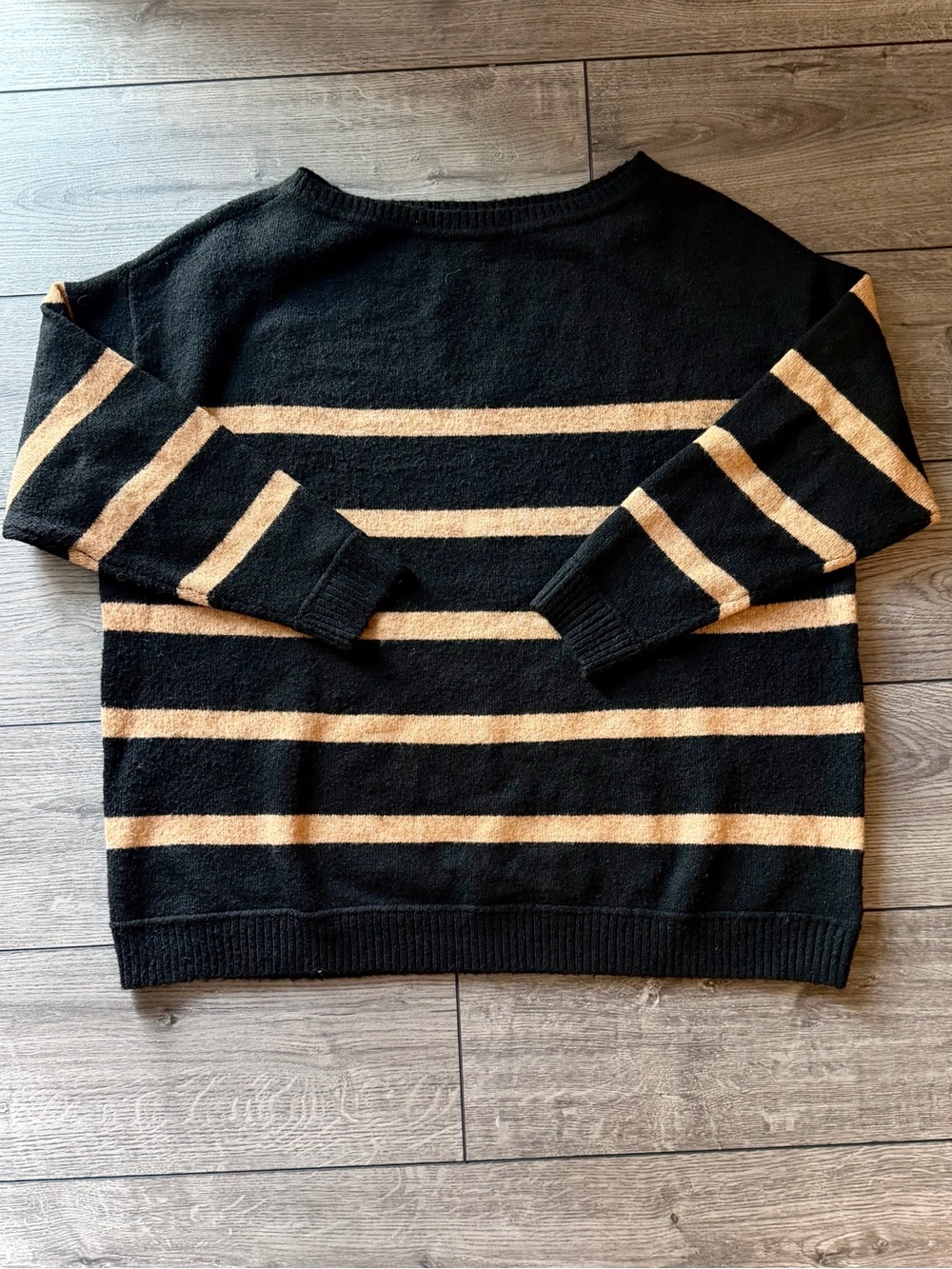 Torrid Women’s Black & Tan Striped Sweater